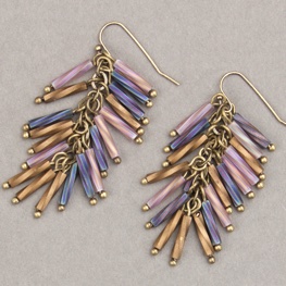 Fluttering Fringe Miyuki Twisted Bugle Earrings